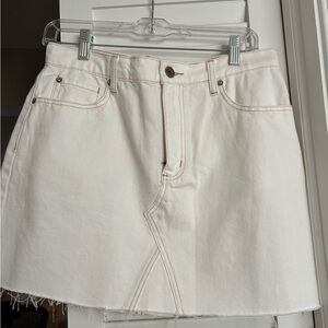 Pistola Cream Denim Skirt
